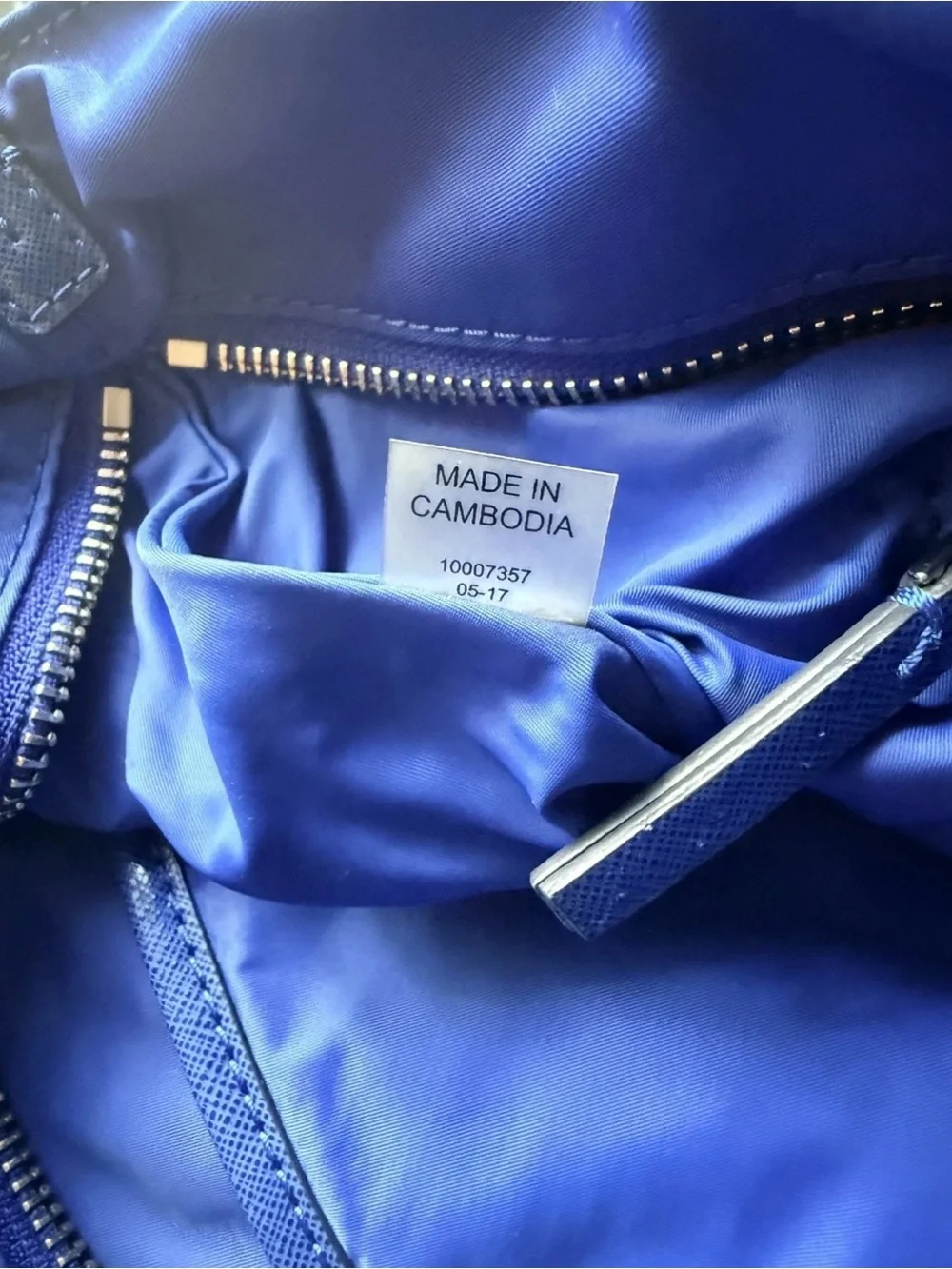 Tory Burch Quinn Blue Nylon Tote Bag